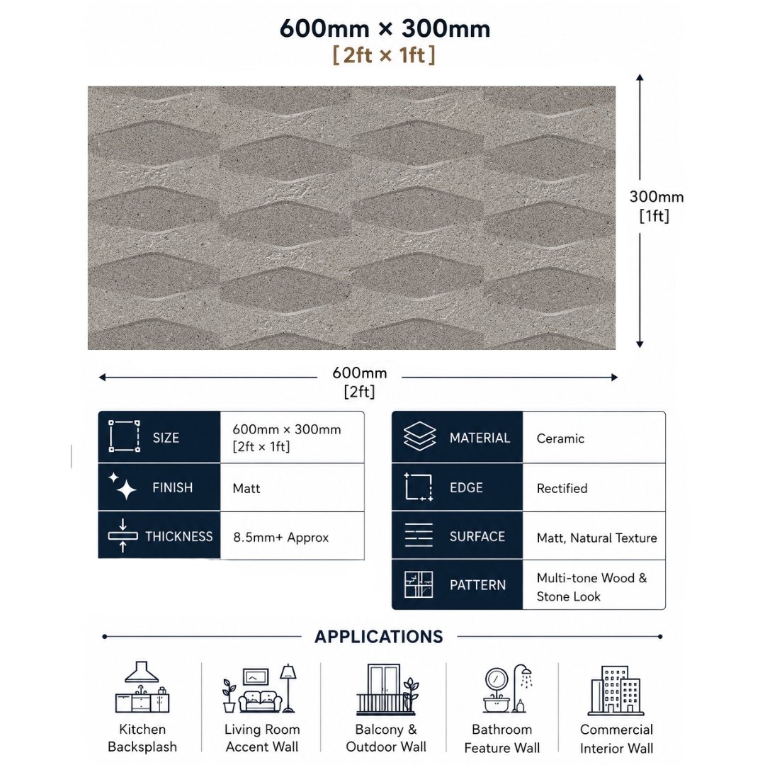Marlstone Sand Stone Pattern Elevation Tiles - My Home Studio